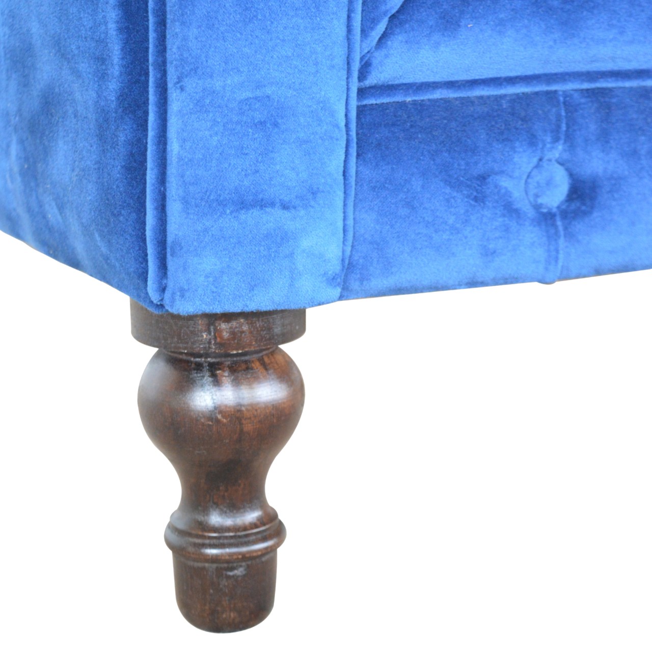 Canapé Chesterfield en velours bleu royal