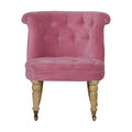 Fauteuil d'appoint en velours rose