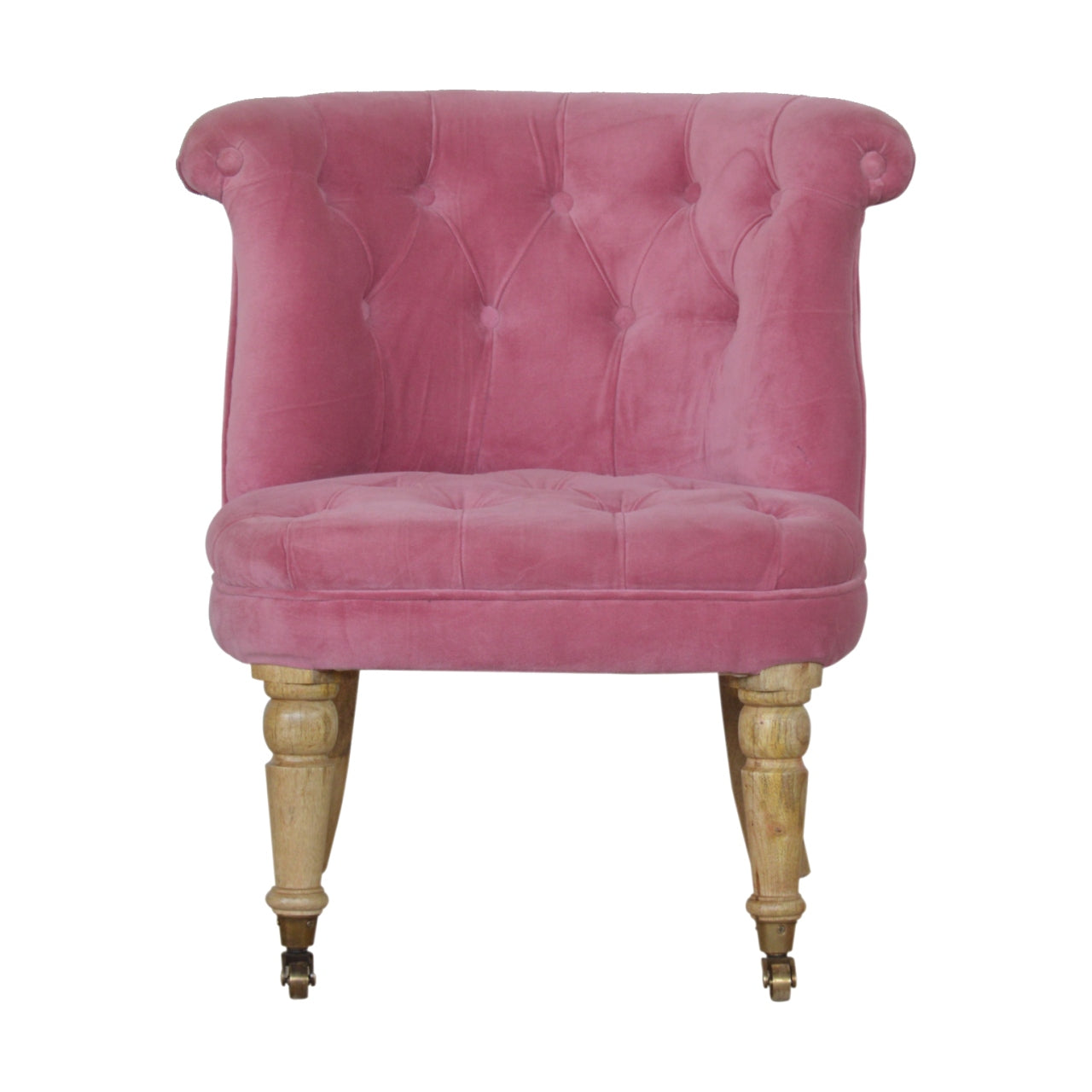 Fauteuil d'appoint en velours rose
