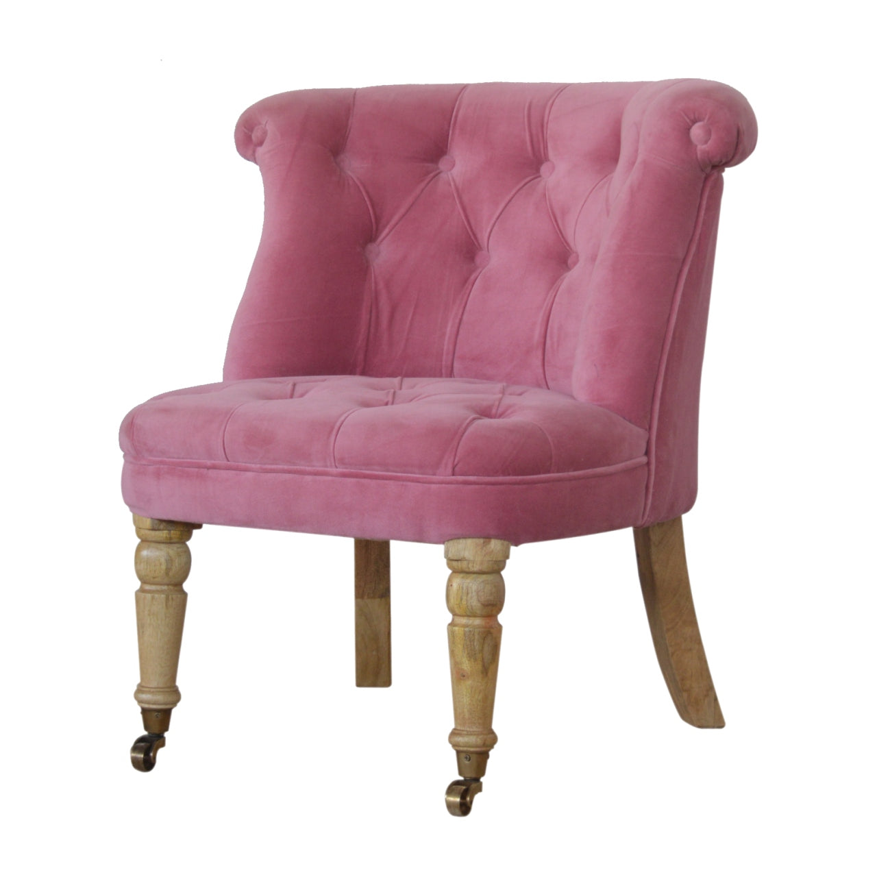 Fauteuil d'appoint en velours rose