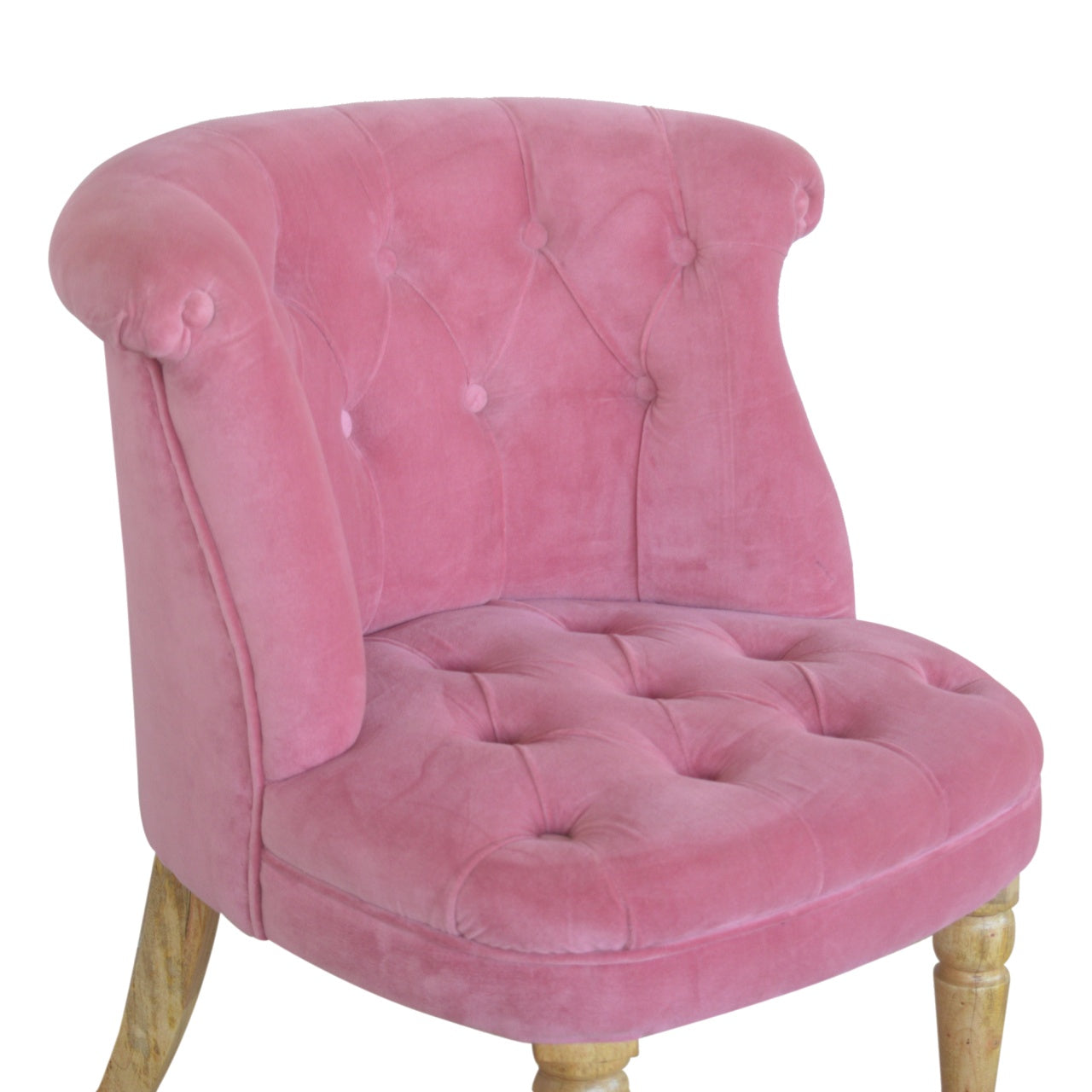 Fauteuil d'appoint en velours rose