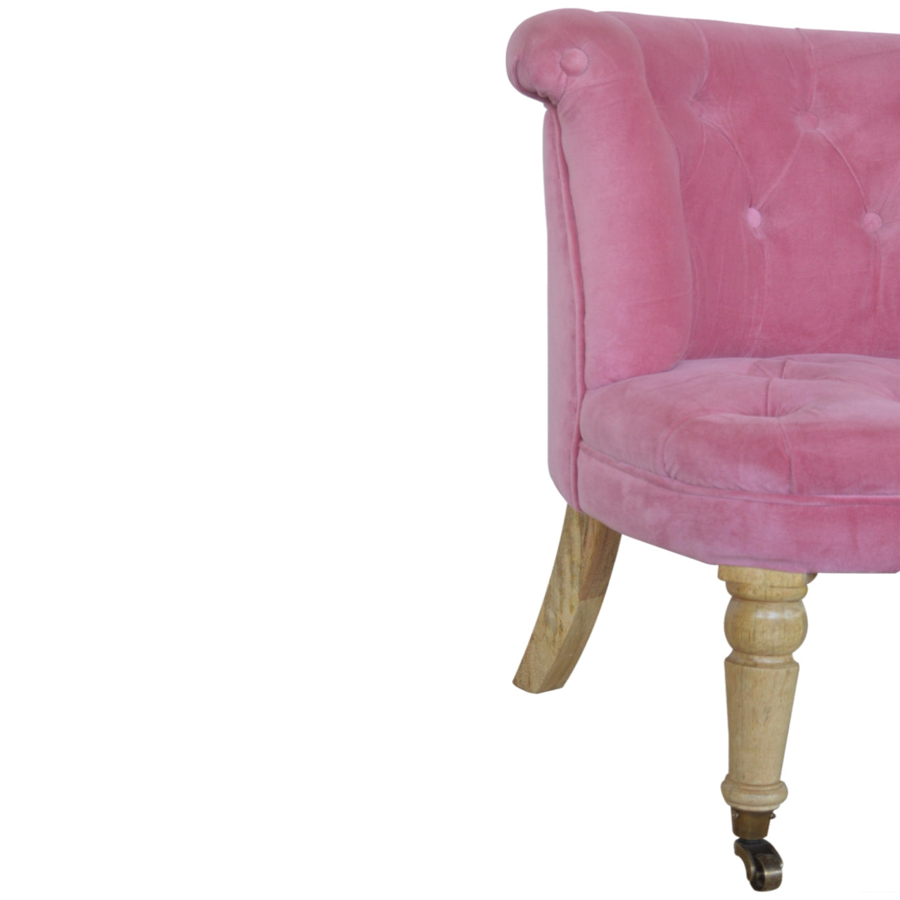 Fauteuil d'appoint en velours rose