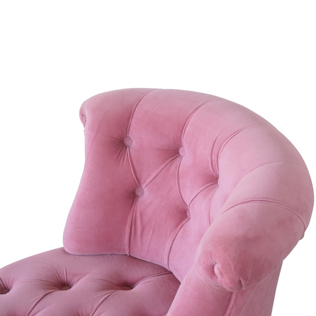 Fauteuil d'appoint en velours rose