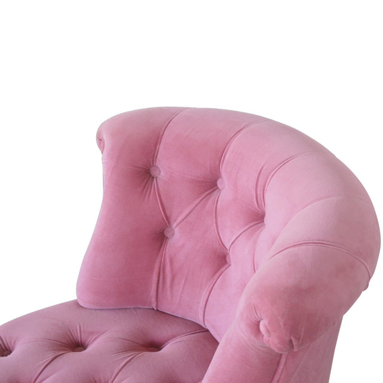 Fauteuil d'appoint en velours rose