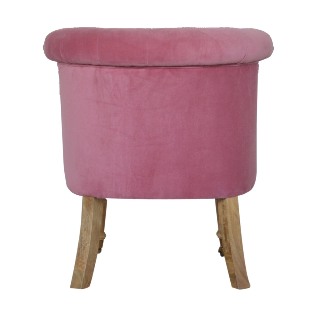 Fauteuil d'appoint en velours rose