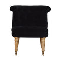 Fauteuil d'appoint en velours noir