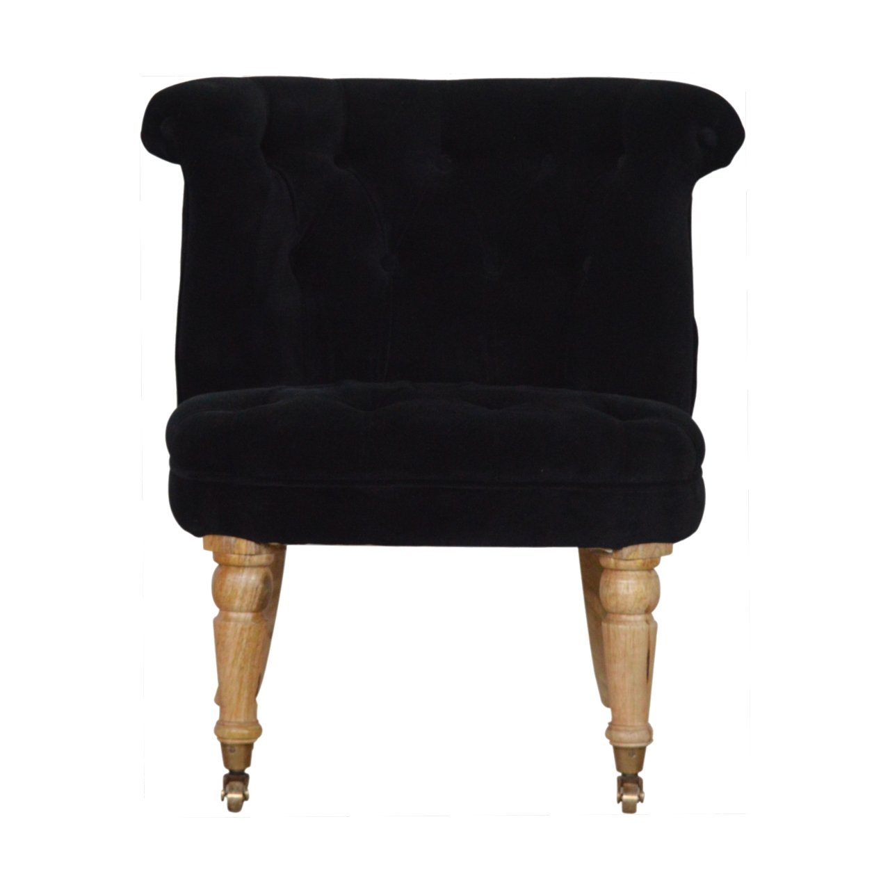 Fauteuil d'appoint en velours noir