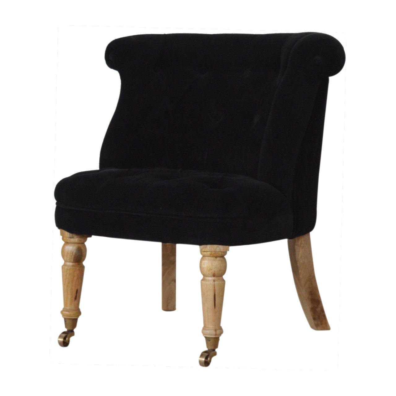 Fauteuil d'appoint en velours noir