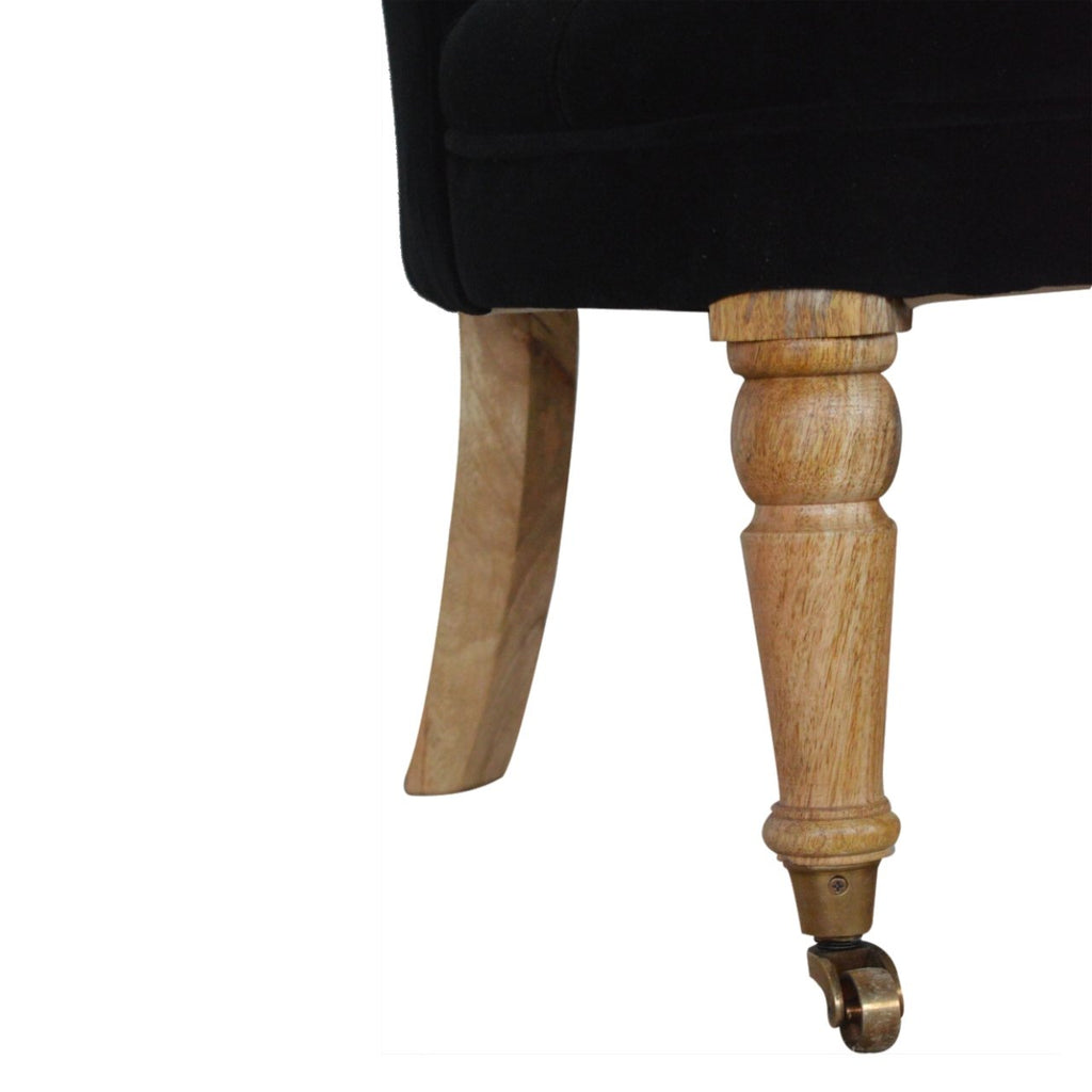 Fauteuil d'appoint en velours noir