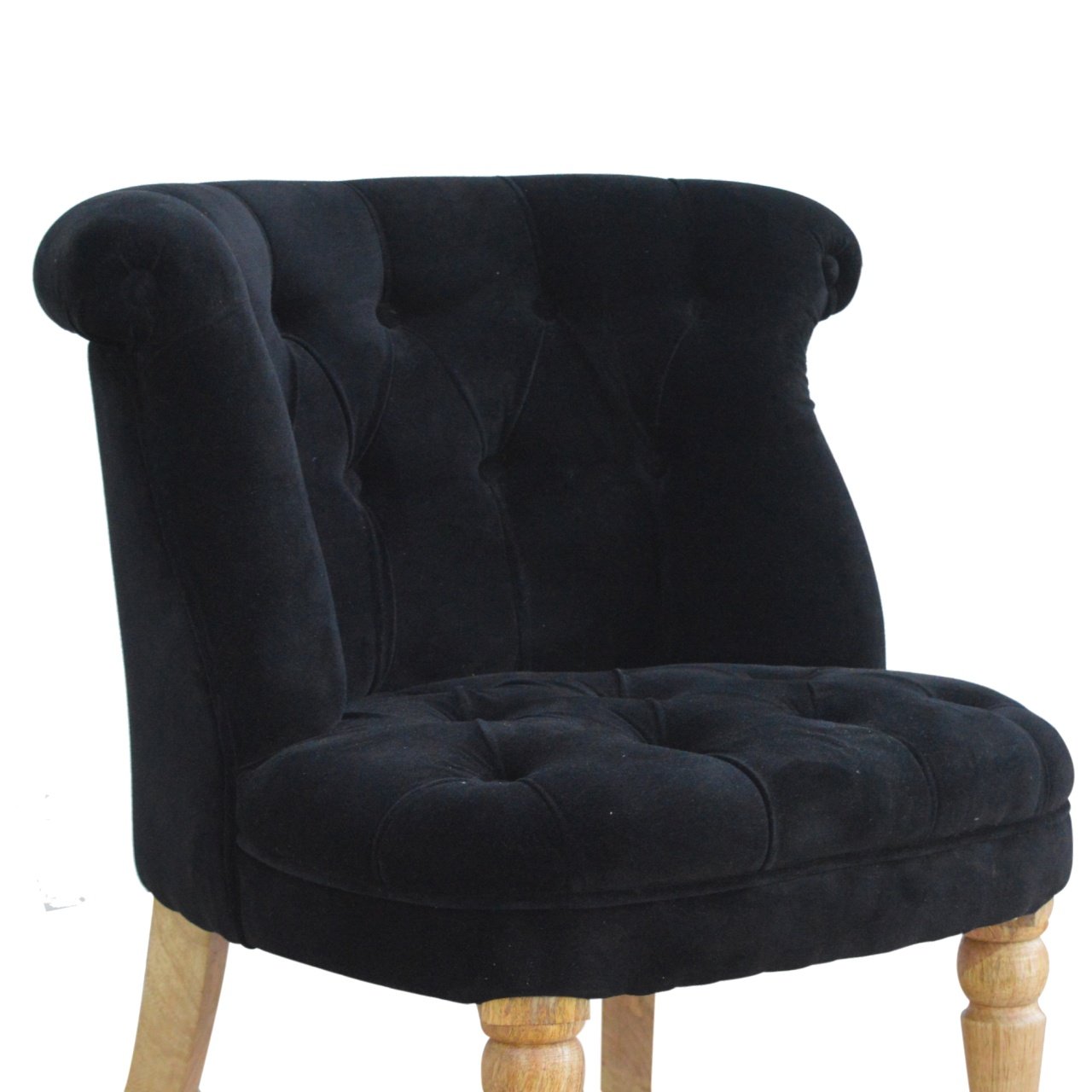 Fauteuil d'appoint en velours noir
