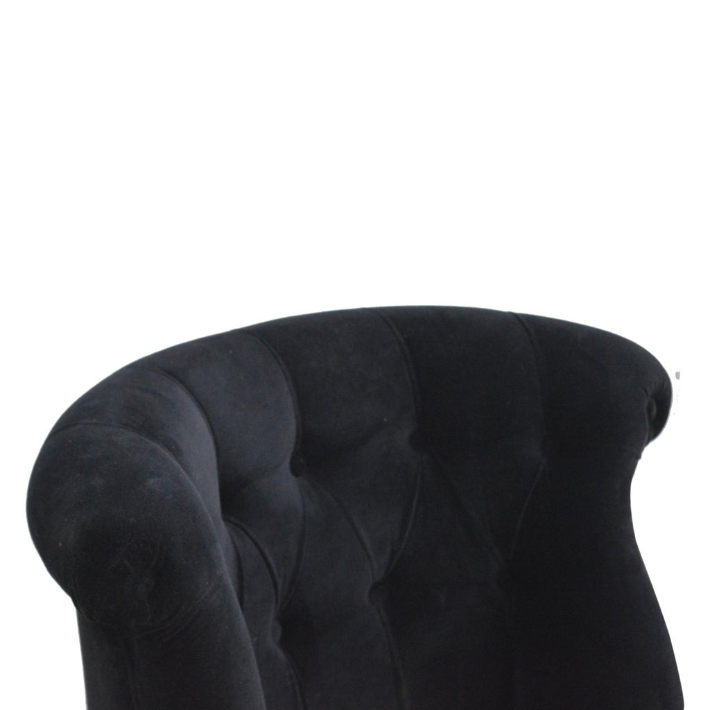 Fauteuil d'appoint en velours noir