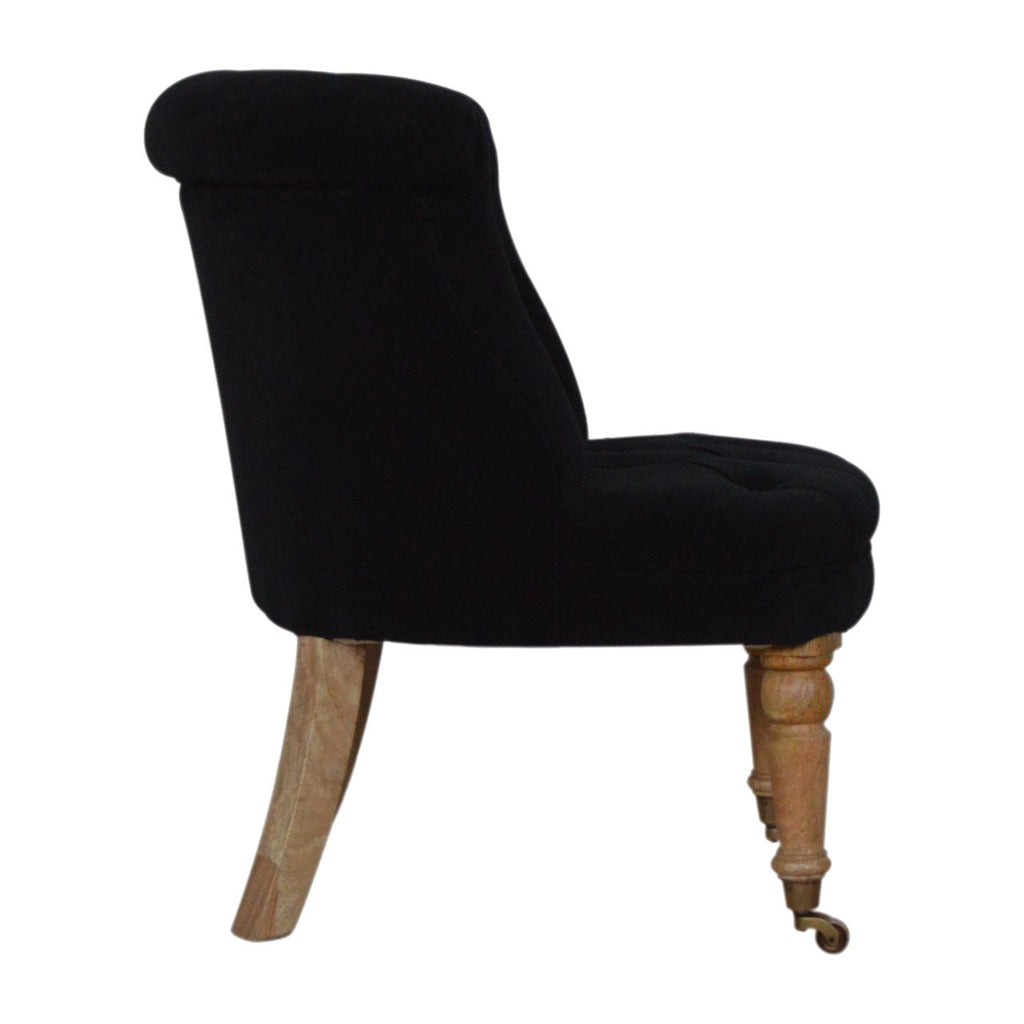 Fauteuil d'appoint en velours noir