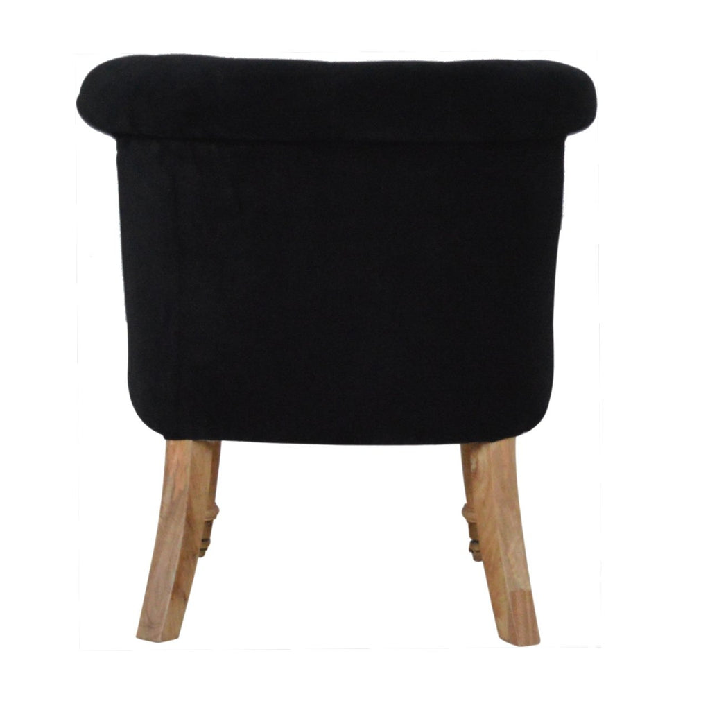 Fauteuil d'appoint en velours noir