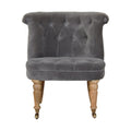 Fauteuil d'appoint en velours gris
