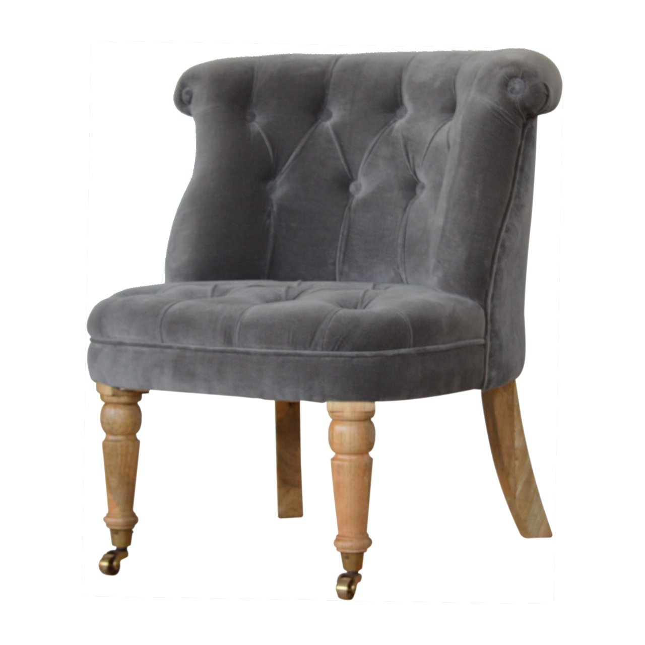 Fauteuil d'appoint en velours gris