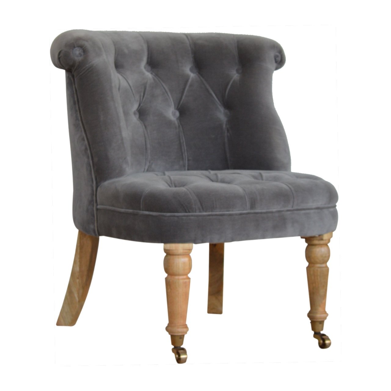 Fauteuil d'appoint en velours gris