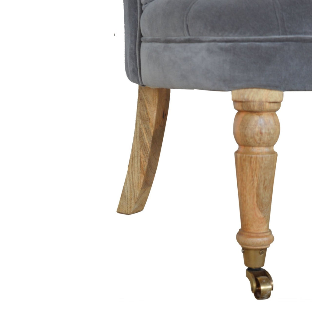 Fauteuil d'appoint en velours gris